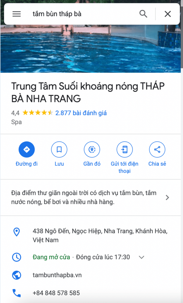 đánh giá tắm bùn tháp bà